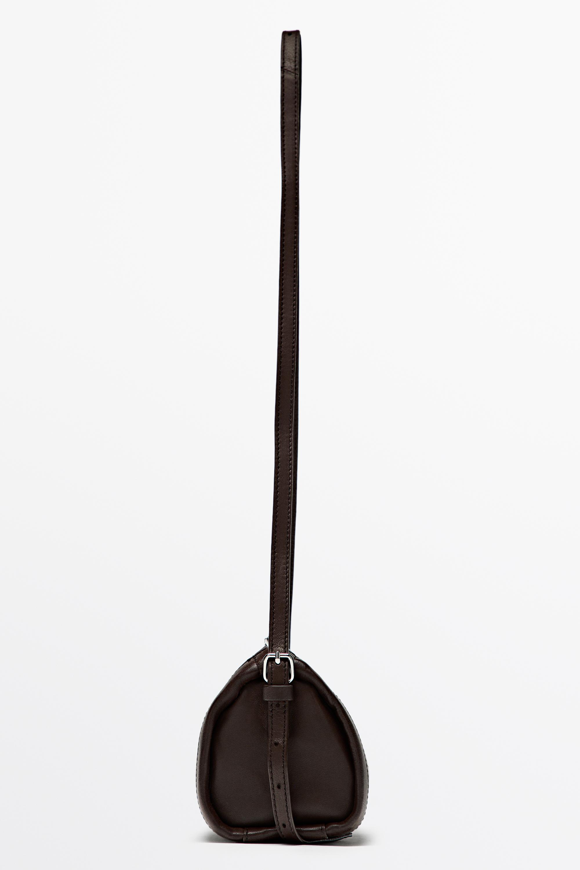 Sac bandoulière en cuir nappa